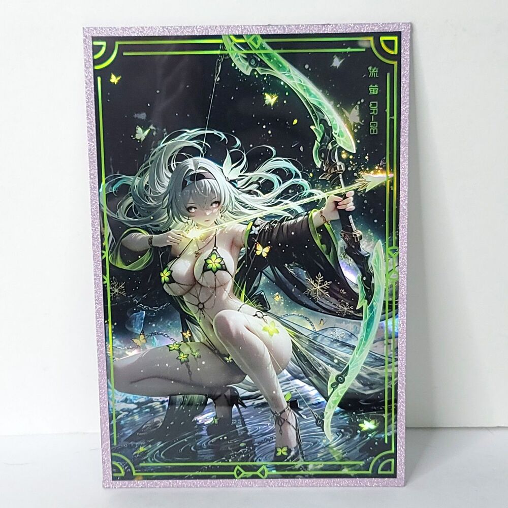 Firefly Bow Arrow Holo Waifu Card Anime Girl Wall Art Oversized Board A5